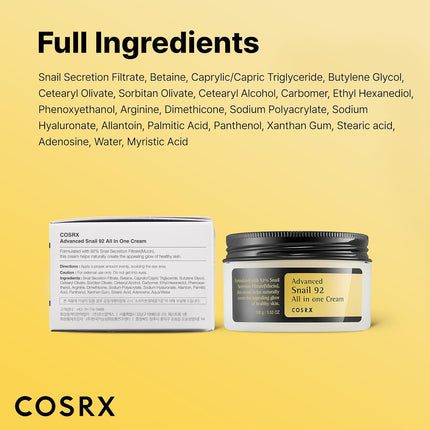 COSRX Advanced Snail 92 All In One Cream — 100ml