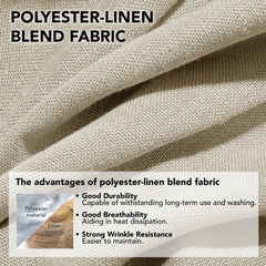 Natural Farmhouse Cafe Tier Curtains, 2 Panels