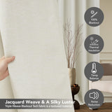 Pink Jacquard Blackout Curtains, 52x63 Inch