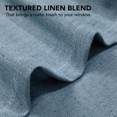 Light Filtering Linen Drapes, Back Tab & Rod Pocket