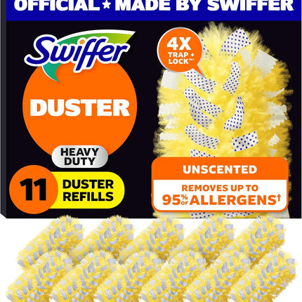 Swiffer Dusters Heavy Duty Multi-Surface Duster Refills for Cleaning, Unscented, 11 Count