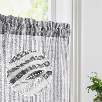 Natural Farmhouse Cafe Tier Curtains, 2 Panels