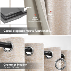 Pink Jacquard Blackout Curtains, 52x63 Inch