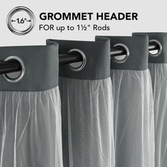 Double Layer Blackout & Sheer Curtains