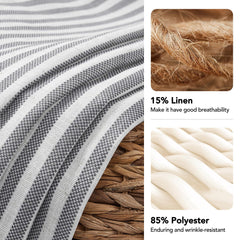 Natural Farmhouse Cafe Tier Curtains, 2 Panels