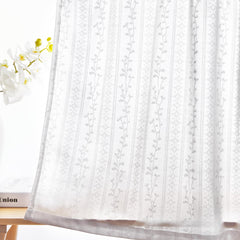 Ombre Sheer Voile Curtains, Rod Pocket, Light Grey