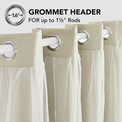 Double Layer Blackout & Sheer Curtains