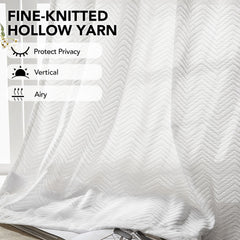 Ombre Sheer Voile Curtains, Rod Pocket, Light Grey