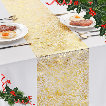 Sequin Glitter Table Runner, 2PCS, 9FT, Gold