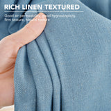 Linen Look Boho Semi-Sheer Curtains, 52x63 Inch, 2 Panels