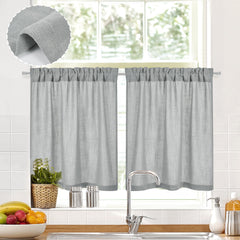 Natural Farmhouse Cafe Tier Curtains, 2 Panels