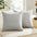 Faux Linen Pillow Covers, 16x16 Inch, Creamy White, 2PCS