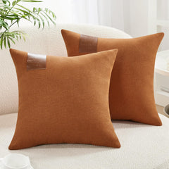 Saddle Brown Lumbar Pillow Covers, 2PCS