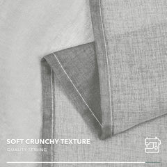 Ombre Sheer Voile Curtains, Rod Pocket, Light Grey