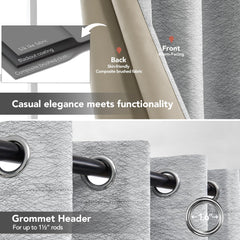 Pink Jacquard Blackout Curtains, 52x63 Inch