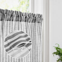 Natural Farmhouse Cafe Tier Curtains, 2 Panels