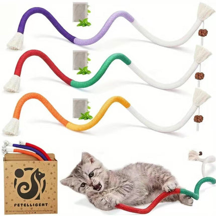 WhiskerPlay Chew Rope Toy Set | Durable Braided Rope Toys for Dogs — Teething & Interactive Play