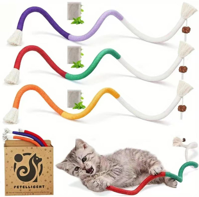 WhiskerPlay Chew Rope Toy Set | Durable Braided Rope Toys for Dogs — Teething & Interactive Play