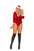 Santas Tease - 2 Pc, Costume Includes Velvet Teddy With 3/4 Sleeves, Attached Hood And Detachable Elastic Belt