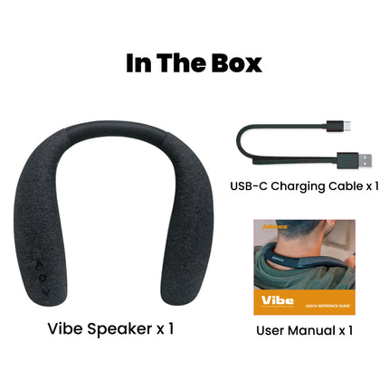 Vibe Bluetooth Neckband Speaker - 360° Sound & Gaming Audio