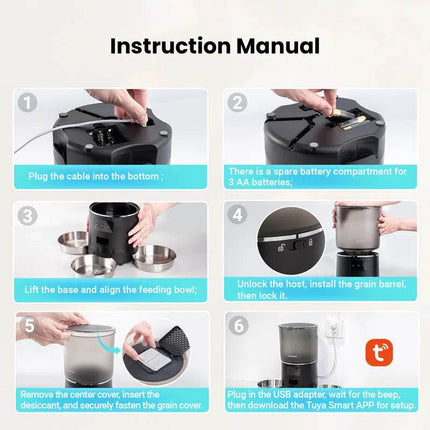 Smart 3-Bowl WiFi Multi-Pet Feeding System | 6L Capacity · Individual Portion Control · 2-Way Audio
