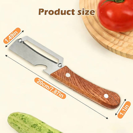 DualEdge Pro Peeler Set | 2-in-1 Stainless Steel Peeler with Built-In Bottle Opener
