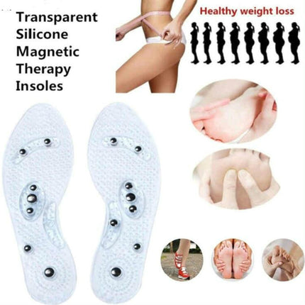 Magnetic Therapy Gel Shoe Insoles | Foot Care Comfort Pads for Men — Pain Relief & Relaxation