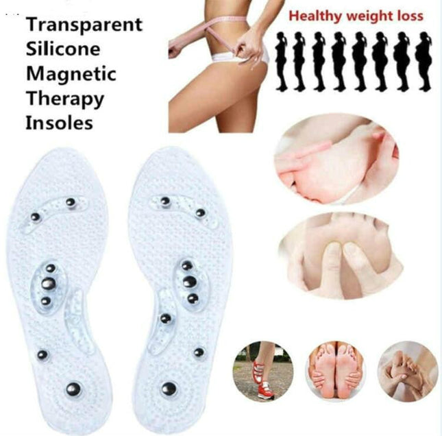 Magnetic Therapy Gel Shoe Insoles | Foot Care Comfort Pads for Men — Pain Relief & Relaxation