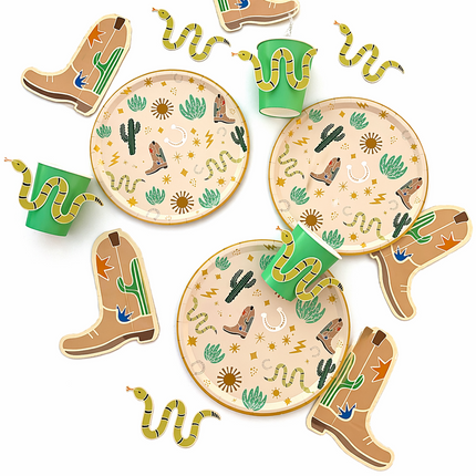 Western Party Tableware Set for 12 — 36 Pieces