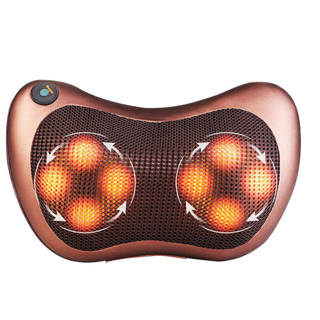 Shiatsu Massage Pillow with Infrared Heat | Car & Home Kneading Neck, Shoulder & Back Massager