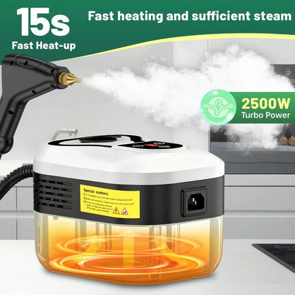 TurboSteam Portable Cleaner | 6-Level Adjustable Handheld High-Temperature Steamer