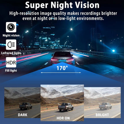 FullScope 4-Way Dash Cam | 1080P Full HD 360° Coverage with Night Vision & 64GB SD Card