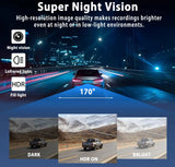 FullScope 4-Way Dash Cam | 1080P Full HD 360° Coverage with Night Vision & 64GB SD Card