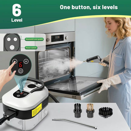 TurboSteam Portable Cleaner | 6-Level Adjustable Handheld High-Temperature Steamer