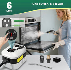 TurboSteam Portable Cleaner | 6-Level Adjustable Handheld High-Temperature Steamer
