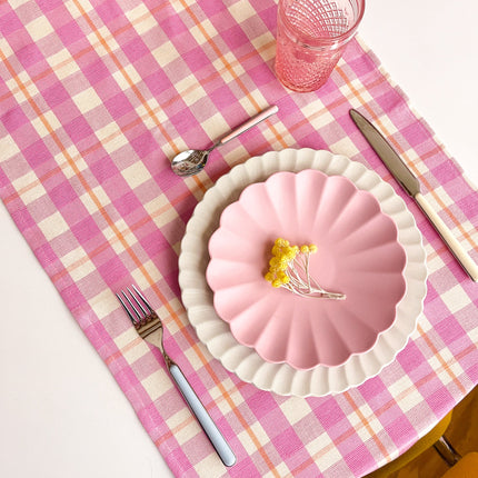 Archive NY Abigail Plaid Runner in Bubblegum