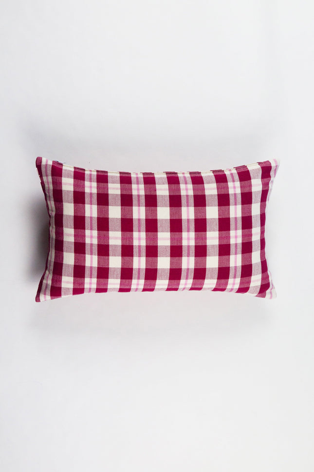 Abigail Cranberry Plaid Pillows