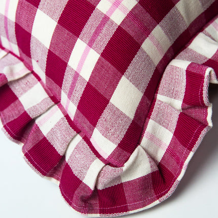 Abigail Cranberry Plaid Pillows