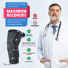 Afrodit knee support brace worn during light activity for stability and comfort