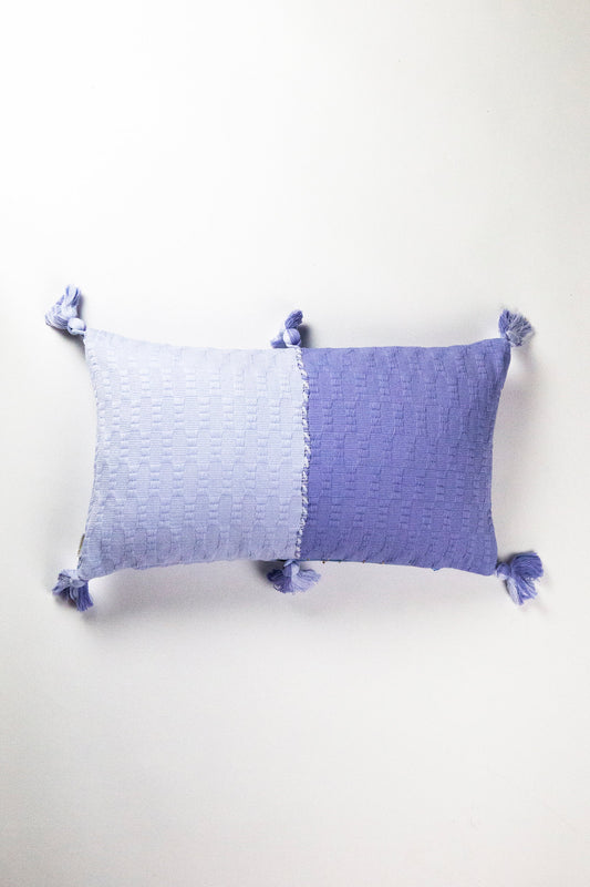 Antigua Pillow - Pink / Periwinkle Colorblocked