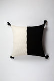 Antigua Pillow - Black &amp; Natural White Colorblocked