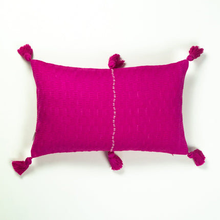 Antigua Pillow - Medium Blue / Fuchsia