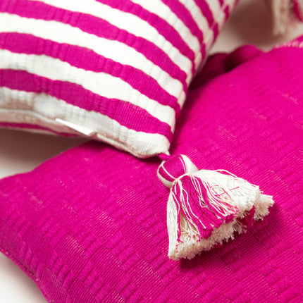 Antigua Pillow - Medium Blue / Fuchsia