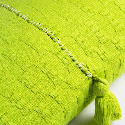 Antigua Pillow - Lemon Lime + Ivory Stripe