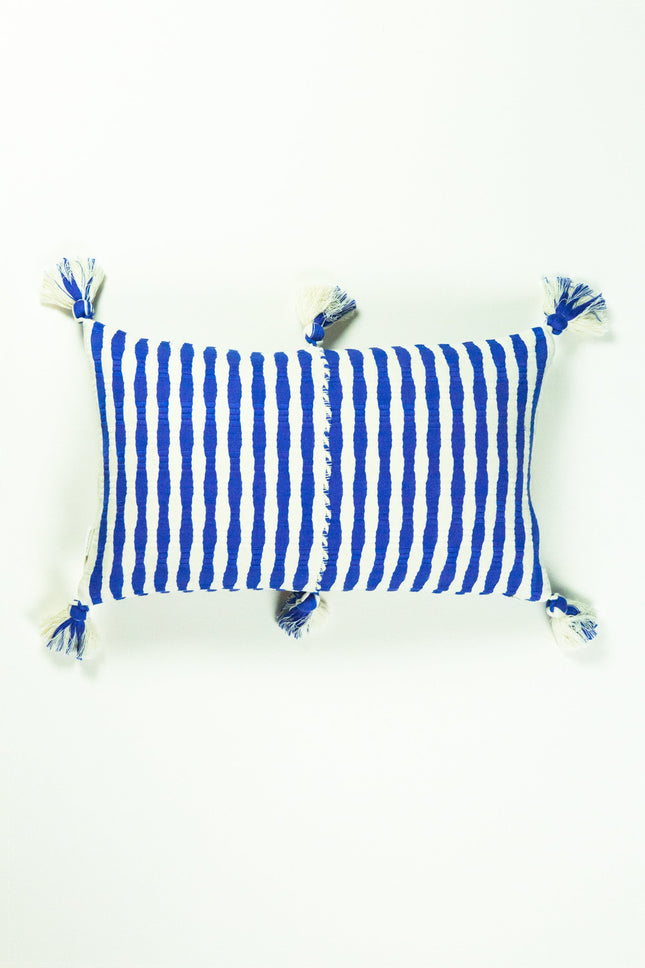 Antigua Pillow - Medium Blue / Fuchsia