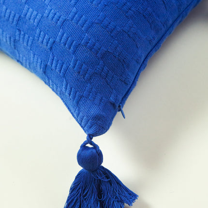 Antigua Pillow - Medium Blue / Fuchsia