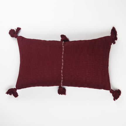 Antigua Pillow - Burgundy Stripe