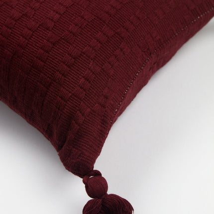 Antigua Pillow - Burgundy Stripe