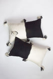 Antigua Pillow - Black &amp; Natural White Colorblocked