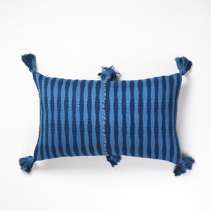 Antigua Pillow - Natural Indigo